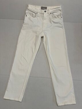 EVERLANE WHITE THE CHEEKY JEAN CROPPED  DENIM JEANS SIZE 27